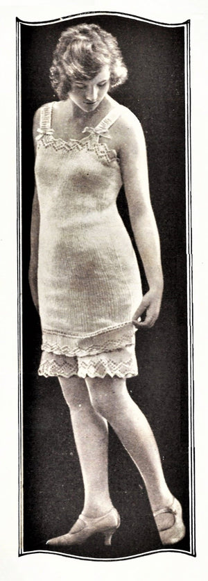 Ladies Undergarment Pattern, 1920's Knitted Wool Lingerie, Instant Download