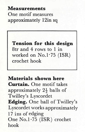 Crochet Door Curtain Pattern, Vintage Motif Pattern, Instant Download