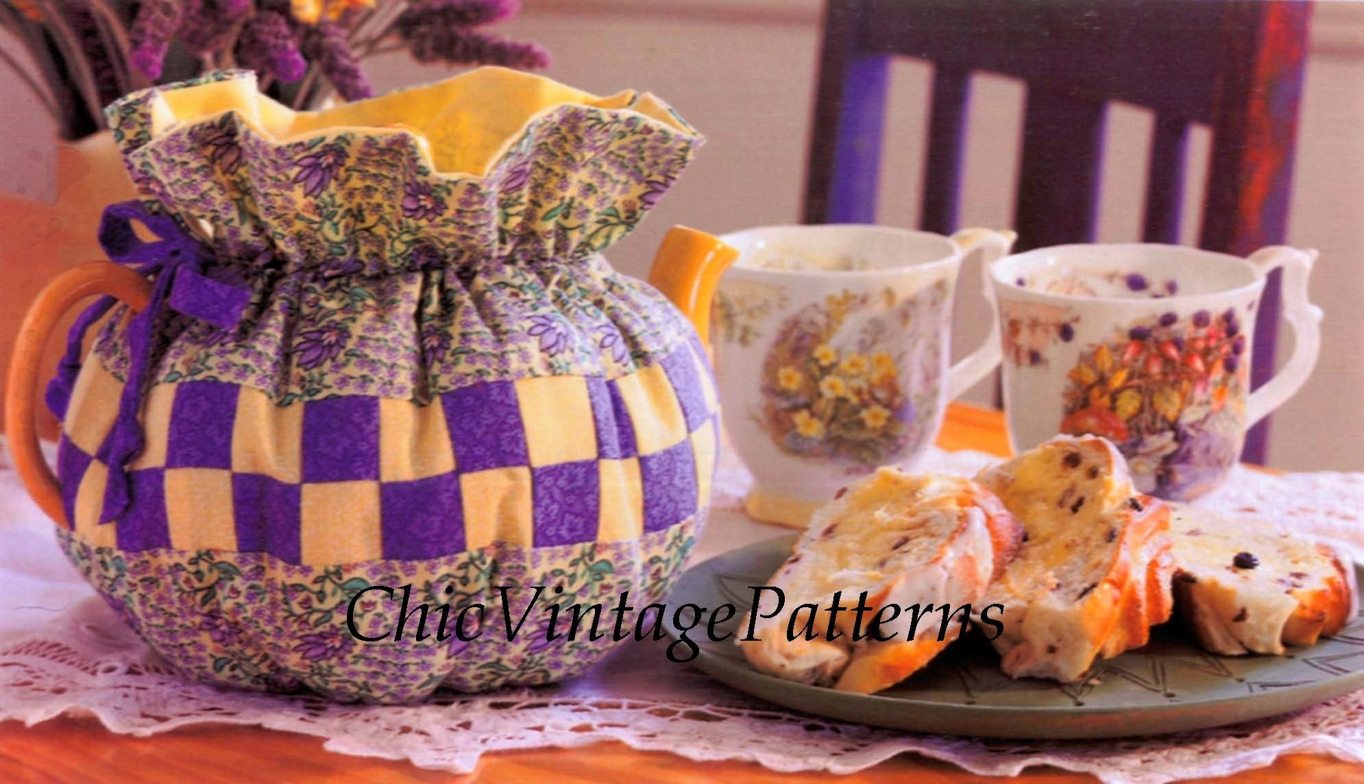 Patchwork Tea Cosy Sewing Pattern, Instant Download