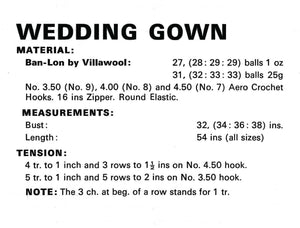 Crochet Wedding Dress Pattern, Medieval Style, Instant Download