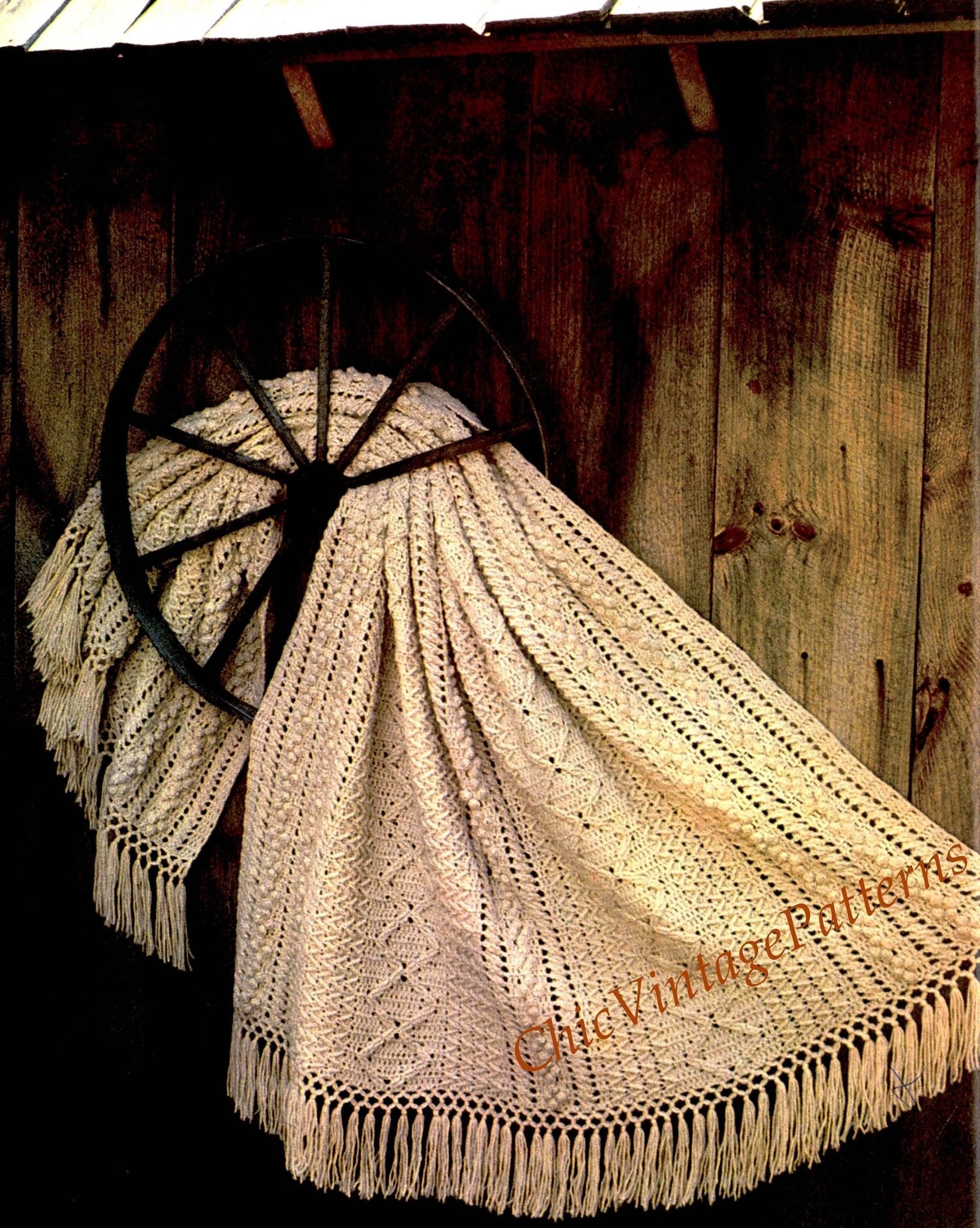 Crochet Afghan Rug Pattern, Stunning Aran Throw Rug, Instant Download