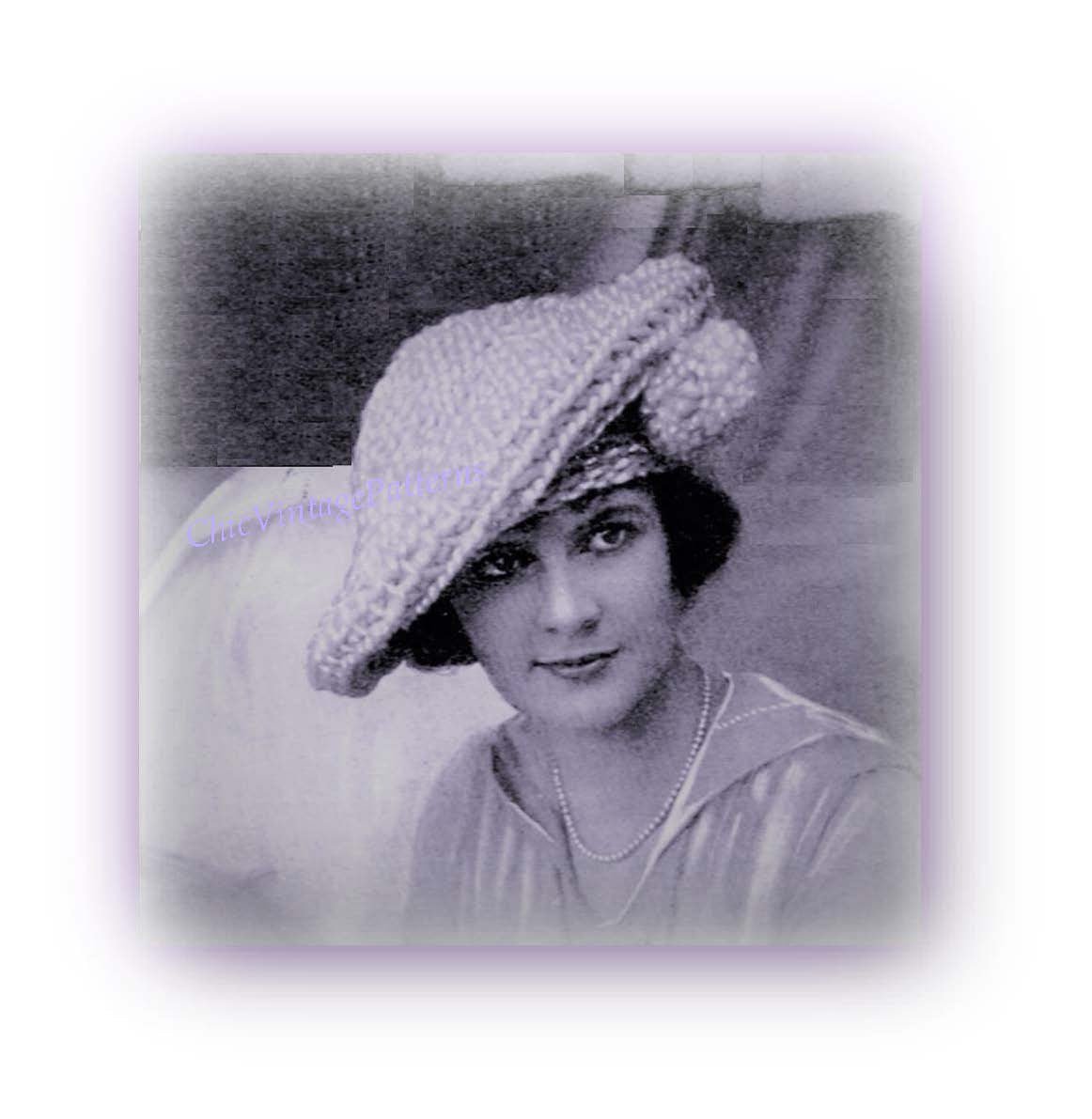 Ladies Crochet Hat Pattern, 1920's Vintage Fashion, Instant Download
