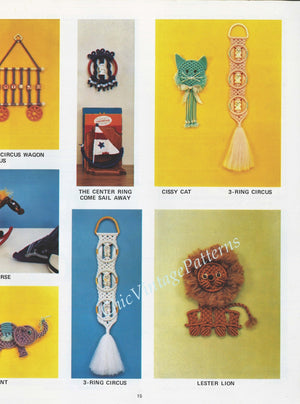 Vintage Macrame Pattern Book, Knots For Tots PDF Book, Instant Download
