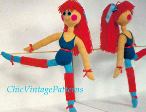 Ballerina Doll Knitting Pattern, Soft Toy Doll Pattern, Instant Download