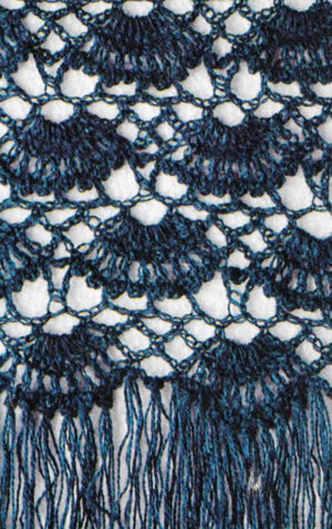 Crochet Lacy Shawl Pattern, Crochet Shell Stitch Triangular Wrap, Instant Download