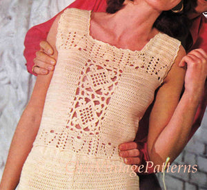 Crochet Shorts and Top Pattern, Lacy Ladies Resort Wear, Instant Download
