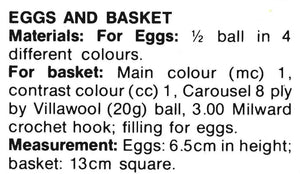 Crochet Easter Eggs, Basket, Hen and Chicks Pattern, Digital Pattern, Instant Download