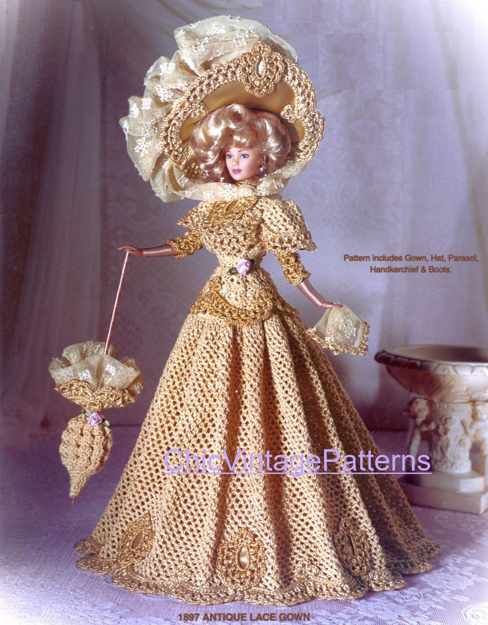 paper dolls crochet lace dress Blue Paper Dolls Crochet Detail Lace Dress Vintage Crochet Doll Dress