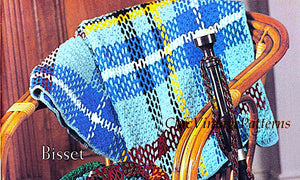 Bundle of Crochet Tartan Afghan Rug Patterns, Instant Download