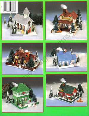 The Christmas Village Plastic Canvas Pattern, Instant Download