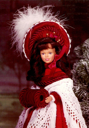 Charming Christmas Doll's Dress Pattern, 11.1/2 inch Doll, Digital Download
