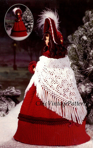 Charming Christmas Doll's Dress Pattern, 11.1/2 inch Doll, Digital Download
