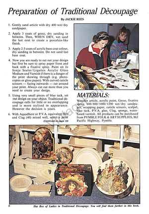 Decoupage, Traditional & Mille Fleurs, Complete Book, Instant Download