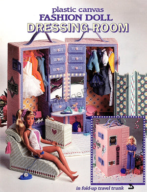 Plastic Canvas Fashion Doll Dressing Room Pattern, Instant Download