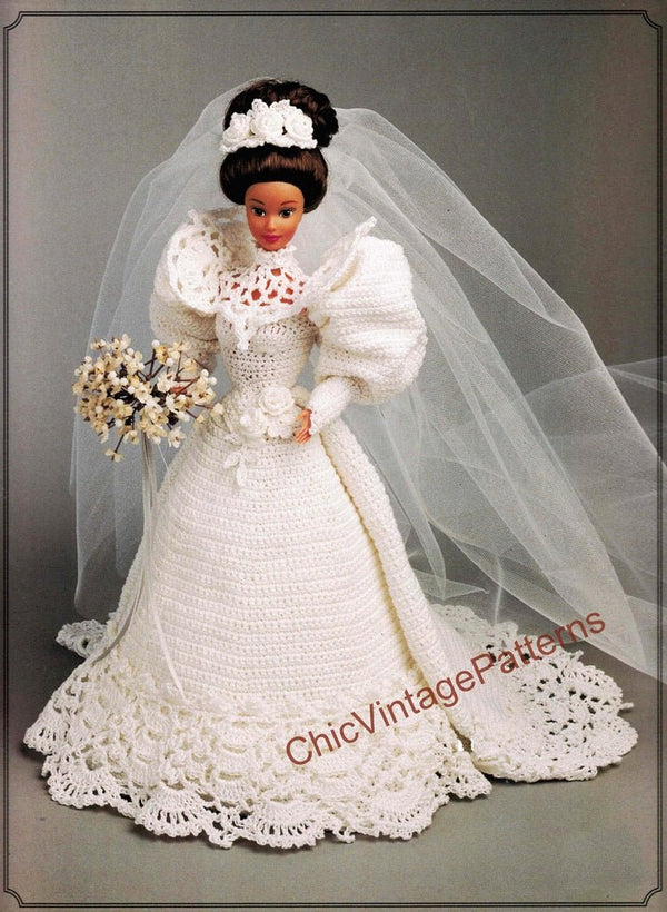 crochet doll wedding dress pattern How to crochet Barbie Wedding Dress