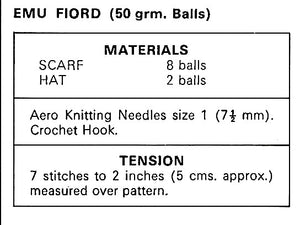 Knitted Hat and Scarf Free Pattern, Instant Download