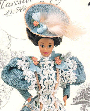 Bundle of Four Crochet Doll's Dress Patterns | ChicVintagePatterns