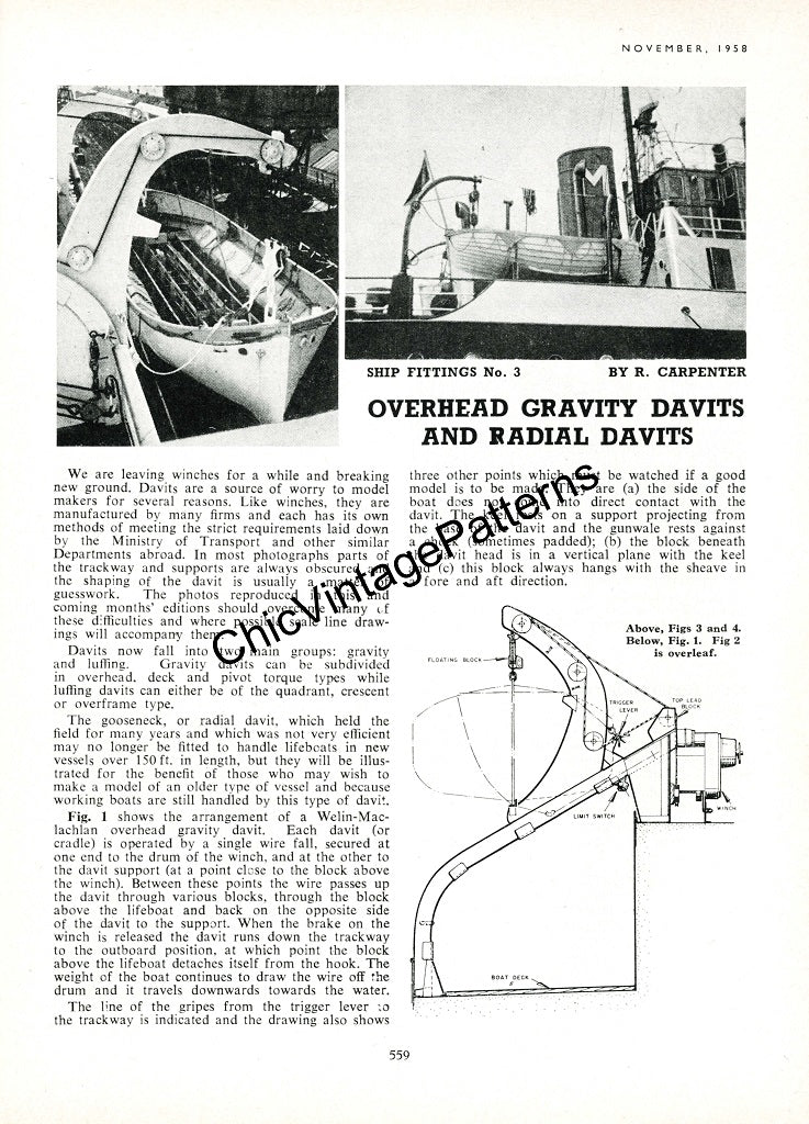 Vintage Model Maker Magazine, November 1958, PDF | ChicVintagePatterns