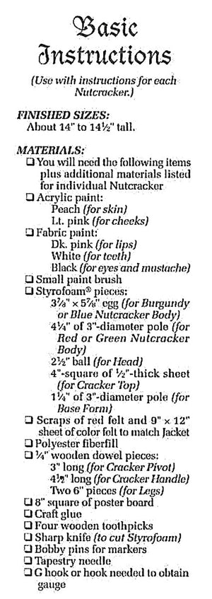 Christmas Nutcracker Pattern, Four Nutcrackers, Instant Download