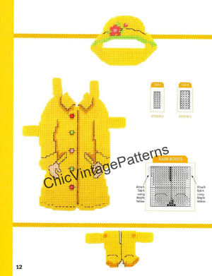 Plastic Canvas Paper Dolls Pattern, Digital Download