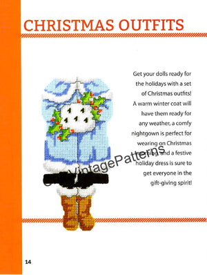 Plastic Canvas Paper Dolls Pattern, Digital Download
