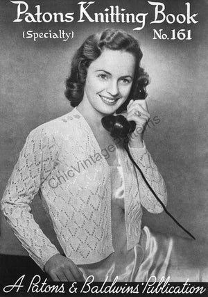Vintage Patons Specialty Knitting Book No 161, Instant Download