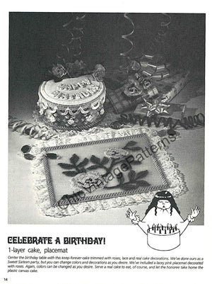 Plastic Canvas Celebrations Pattern Book, Instant Download