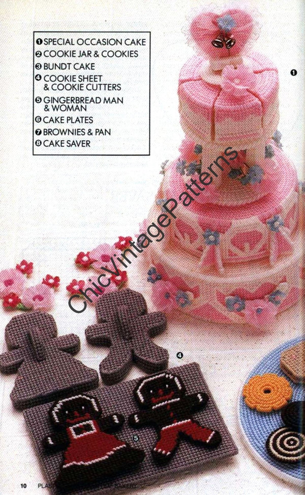 Plastic Canvas Playtime Bakery Pattern | ChicVintagePatterns