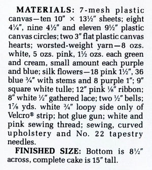 Plastic Canvas Playtime Bakery Pattern, Instant Download