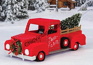 Plastic Canvas Christmas Tree Truck Pattern, Instant Download
