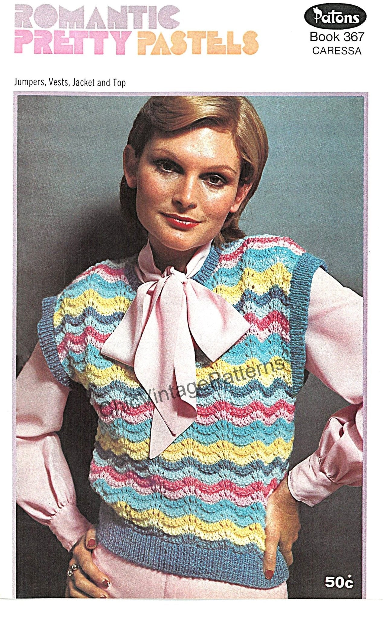 Antique Pattern Library Pastel 1970's Patons