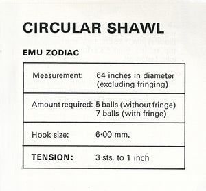 Vintage Circular Shawl Crochet Pattern, 1970's Shawl, Instant Download
