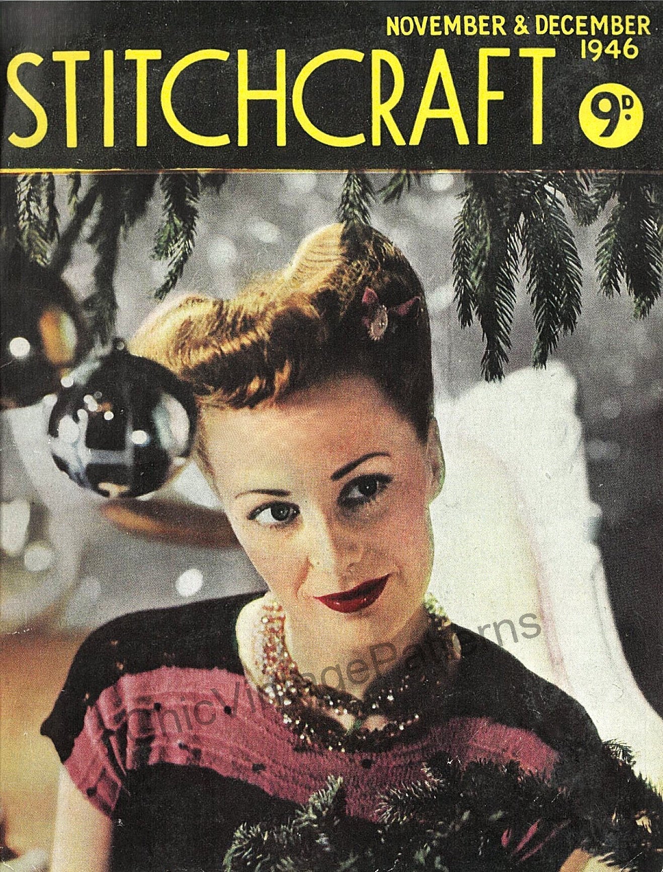 Vintage Stitchcraft Book, November & December 1946, Instant Download