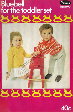 Patons "Bluebell for the Toddler Set" PDF Book, Instant Download