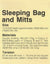 Doll's Sleeping Bag and Mitts Knitting Pattern, Instant Download