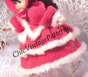 Knitted Doll's Dress Patterns, Bundle of Four, Instant Download