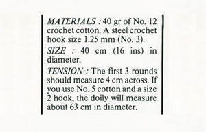 Crochet Doily Pattern, Instant Download