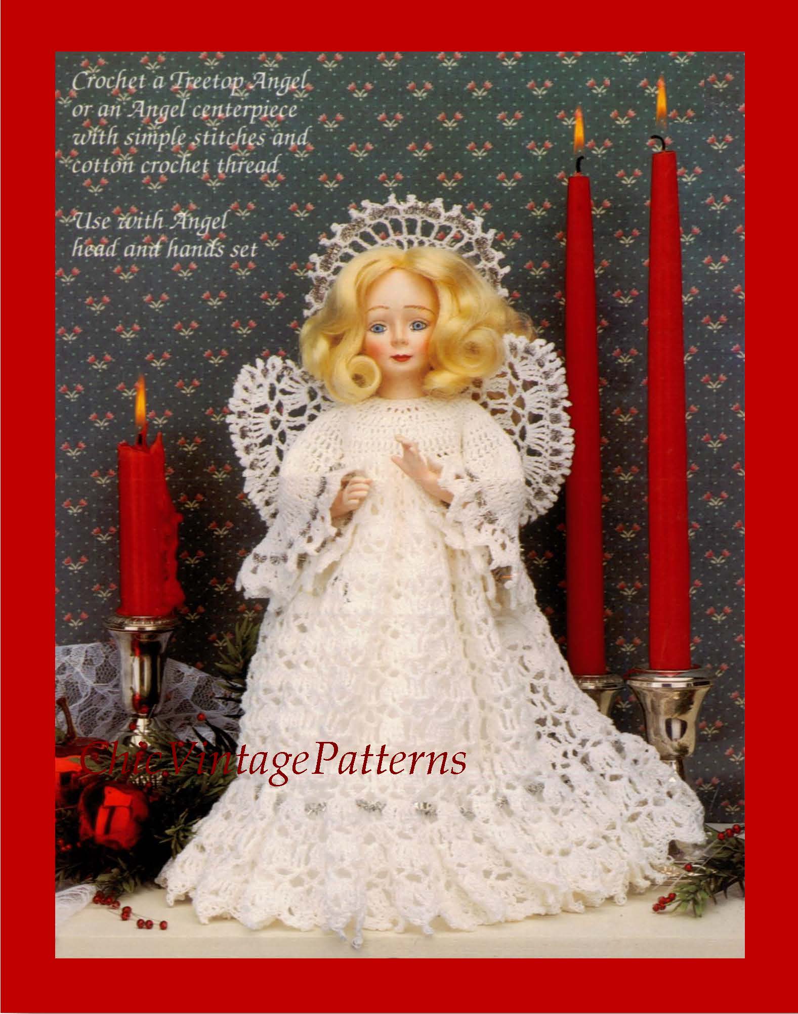 Crochet Angel Pattern, Christmas Decoration, Instant download