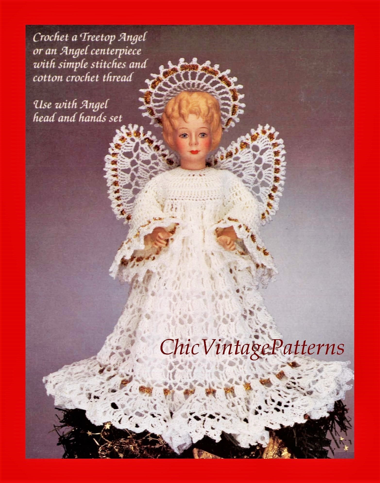 Crochet Angel Pattern, Christmas Decoration, Instant download