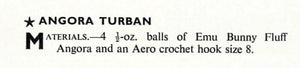 Crochet Hat Pattern, Ladies Angora Turban, Instant Download