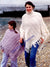 Knitted Aran Poncho Pattern, Ladies and Child's, Fringed, Digital Download