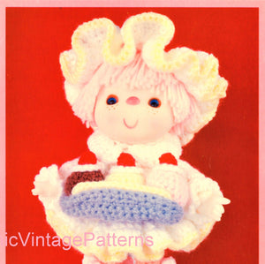 Crochet Cupcake Corner Doll Pattern, "Banana Split", Digital Pattern