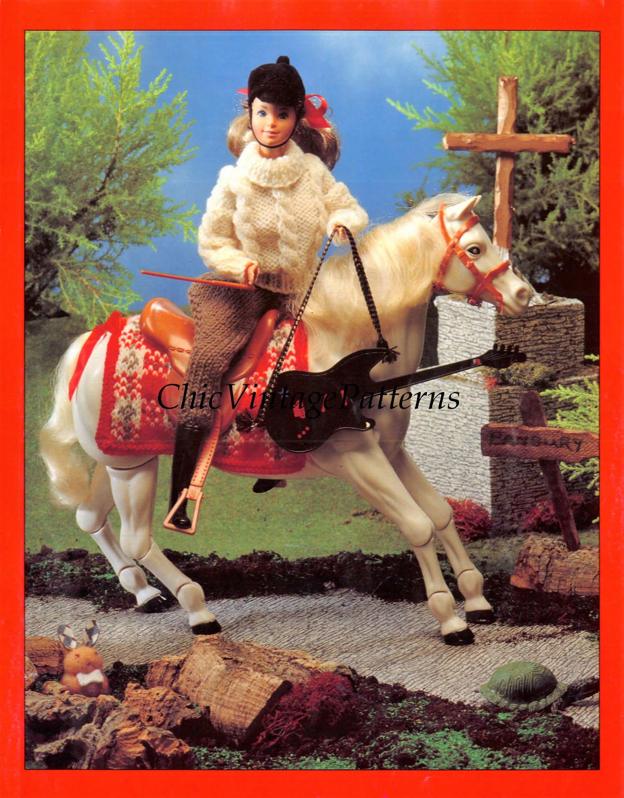 Fashion Doll Riding Clothes Knitting Pattern, 11-13 inch Doll, Instant Download
