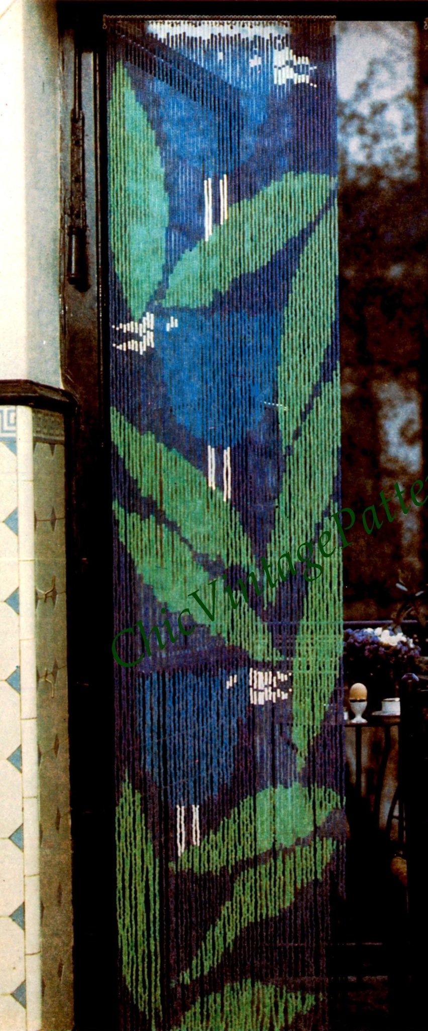 Beaded Curtain Pattern, Home Decor, Instant Download