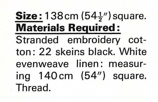 Cross Stitch Tablecloth Border Pattern, Instant Download