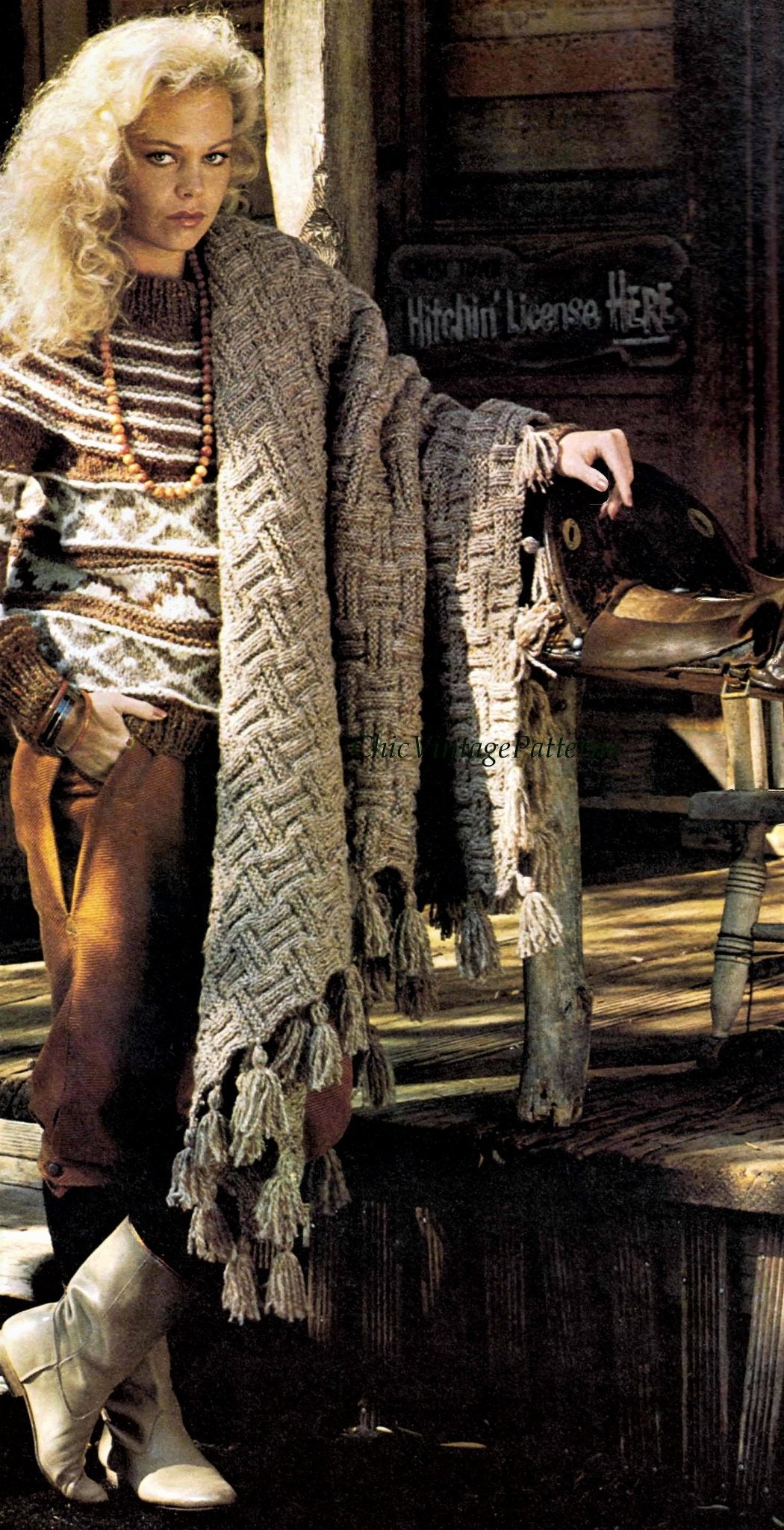 knitted shawl blanket