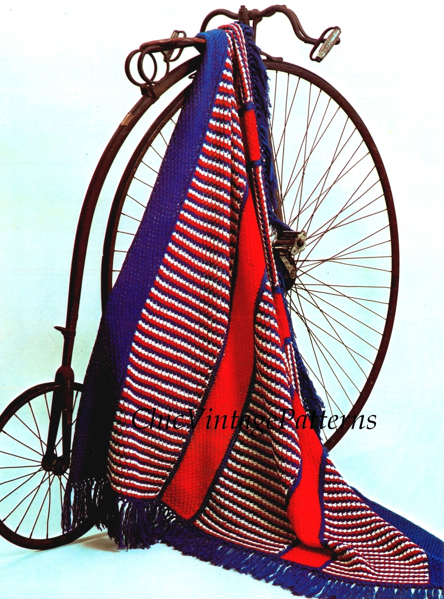 Knitted Afghan Rug Pattern, Throw Rug, PDF Knitting Pattern