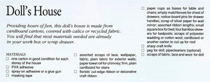 Cardboard Box Doll's House Pattern, Digital Download