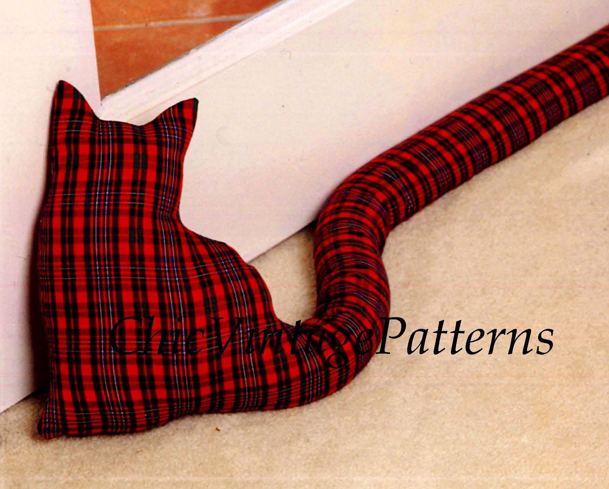 Easy-To-Make Cat Draught Stopper Sewing Pattern, Instant Download