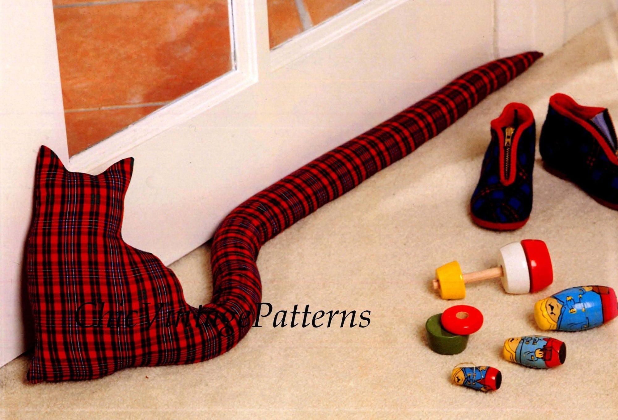 Easy-To-Make Cat Draught Stopper Sewing Pattern, Digital Pattern